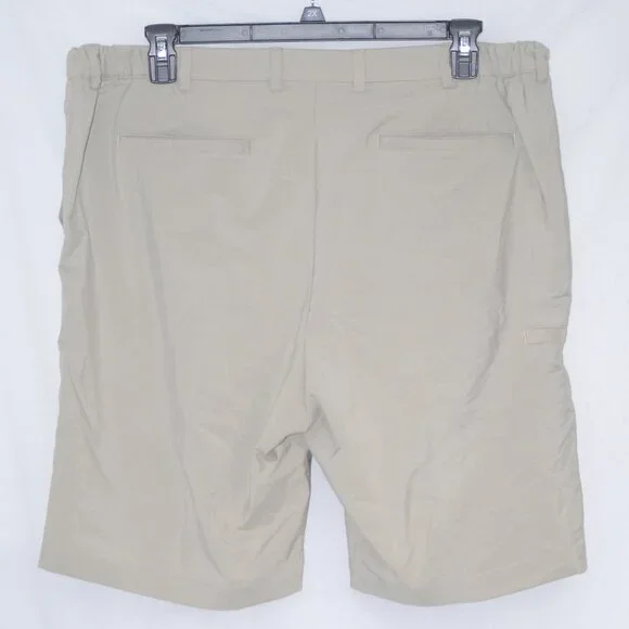 Mens Size 40 Shorts 10” Inseam Greg Norman Light Tan Stretch Waistband Belt Loop - Picture 4 of 4